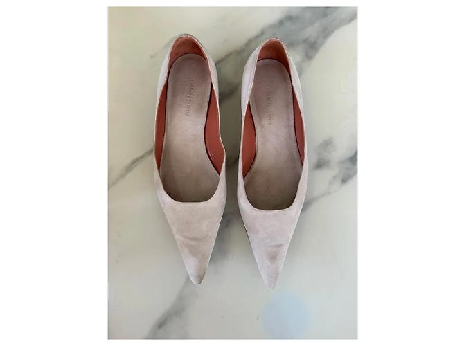 Giorgio Armani Ballerine in Camoscio Beige - vista 2