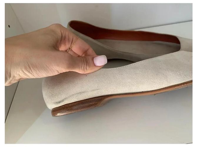 Giorgio Armani Ballerine in Camoscio Beige - vista 4