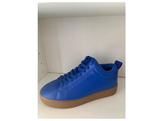 Bottega Veneta Quilt Sneakers Basse Blu - vista 2