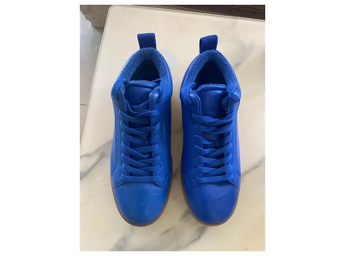 Bottega Veneta Quilt Sneakers Basse Blu - vista 3