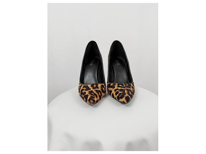 Michael Kors Décolleté leopardate slingback Marrone Nero - vista 4
