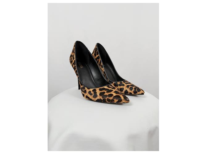 Michael Kors Décolleté leopardate slingback Marrone Nero - vista 5