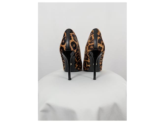 Michael Kors Décolleté leopardate slingback Marrone Nero - vista 8