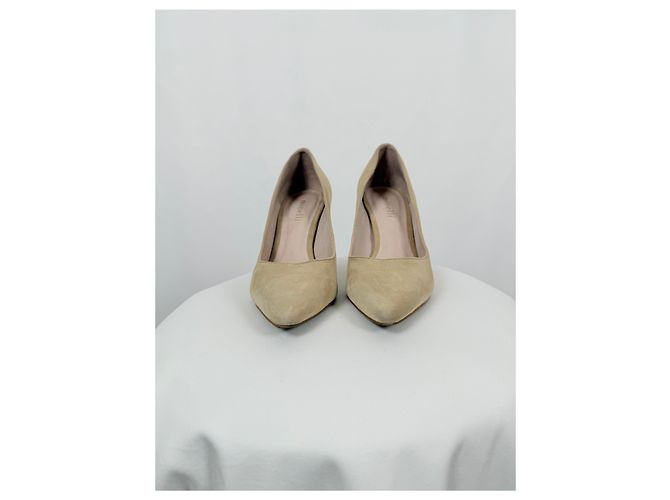 Minelli Décolleté Karolina beige in scamosciato - vista 4