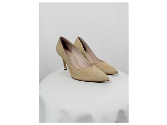 Minelli Décolleté Karolina beige in scamosciato - vista 5