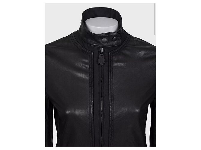 Schwarze Lederjacke Bottega Veneta - IT 38 / XS Gebraucht - Ansicht 4