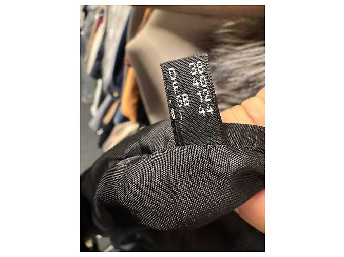 Abrigo gris Zilli con ribete de piel sintética desmontable - Talla L de segunda mano - vista 6