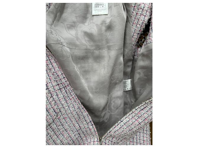 CHANEL Fantasy Tweed Kleid Hellrosa & Weiß Gr. 38 gebraucht - vista 5