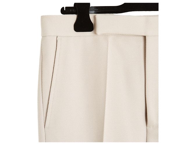Céline Pantalones Rectos de Lana Phoebe Philo Beige - vista 2