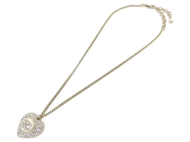 Collar Chanel AB9385 Blanco Dorado - vista 2