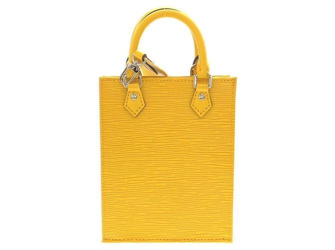 Bolsa Louis Vuitton Epi Petite Sac Plat Prata Amarelo - vista 2