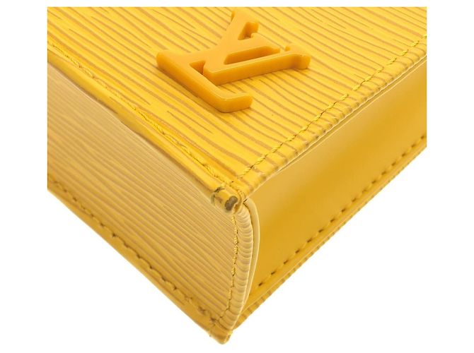 Bolsa Louis Vuitton Epi Petite Sac Plat Prata Amarelo - vista 3