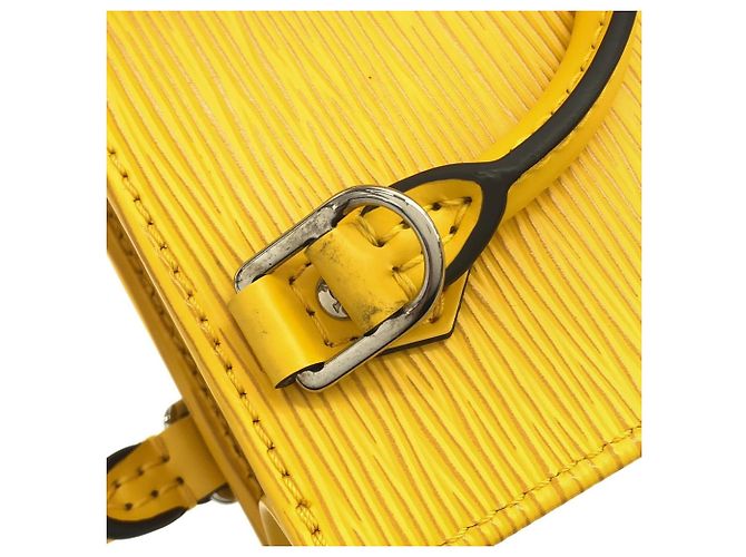 Bolsa Louis Vuitton Epi Petite Sac Plat Prata Amarelo - vista 4