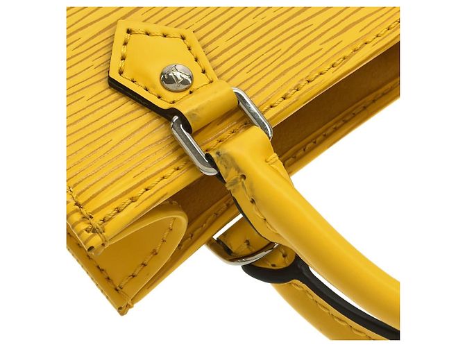 Bolsa Louis Vuitton Epi Petite Sac Plat Prata Amarelo - vista 5