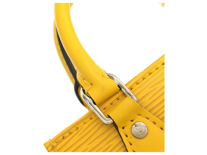 Bolsa Louis Vuitton Epi Petite Sac Plat Prata Amarelo - vista 6