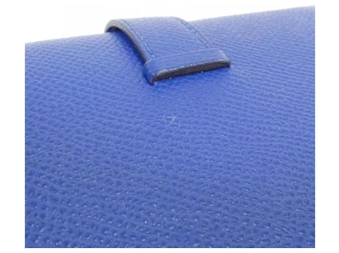 Cartera compacta Hermès Bearn en piel Epsom azul - vista 4