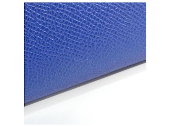 Cartera compacta Hermès Bearn en piel Epsom azul - vista 5