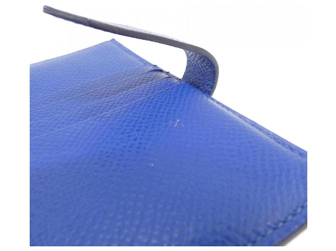 Cartera compacta Hermès Bearn en piel Epsom azul - vista 8