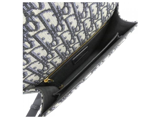 Borsa a tracolla Christian Dior DIOR OBLIQUE 30 Montaigne M9203UTZQ Blu - vista 7