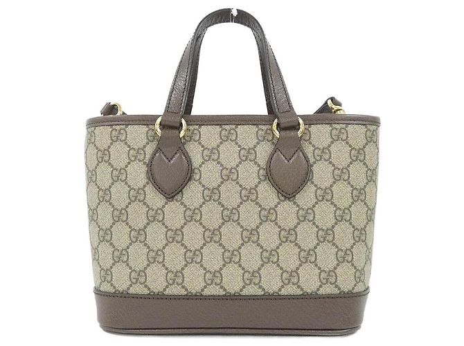 Borsa Gucci Ophidia in beige e marrone - vista 2