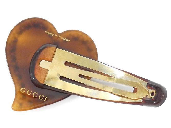 Clip per capelli Gucci marrone rosa oro D'oro - vista 2