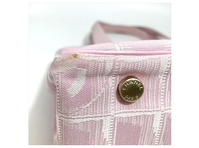 Borsa Tote Chanel New Travel Line PM Rosa - vista 4