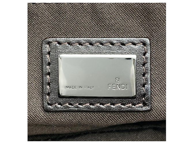 Borsa a tracolla a secchiello Fendi Zucchino Mini Mamma Marrone - vista 10