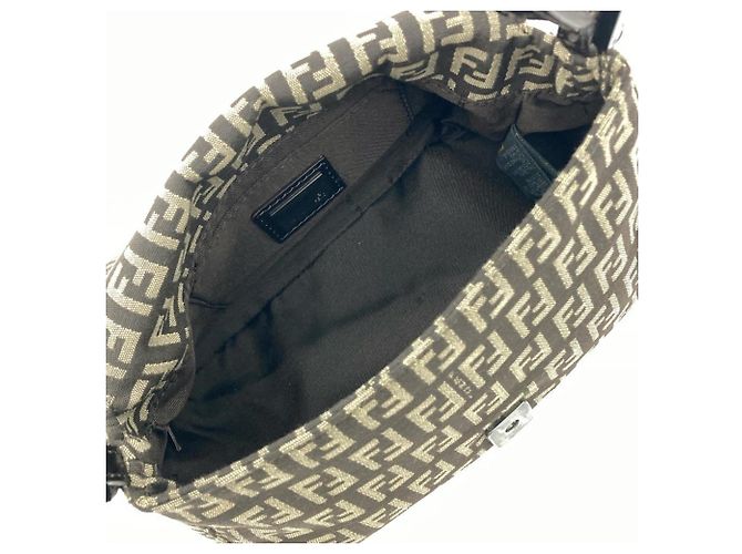 Borsa a tracolla a secchiello Fendi Zucchino Mini Mamma Marrone - vista 5