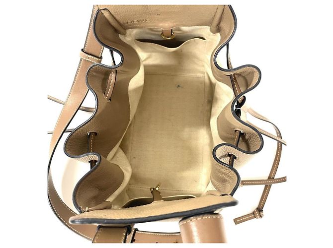 Piccola borsa a mano con coulisse Loewe Hammock Marrone - vista 5
