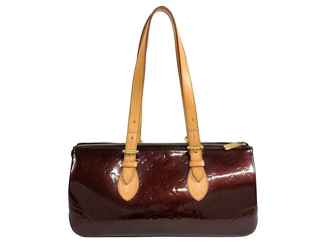 Borsa a Spalla Louis Vuitton Vernis Rosewood Avenue Amarante Rosso Bordò - vista 2
