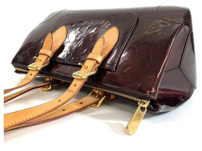 Borsa a Spalla Louis Vuitton Vernis Rosewood Avenue Amarante Rosso Bordò - vista 3