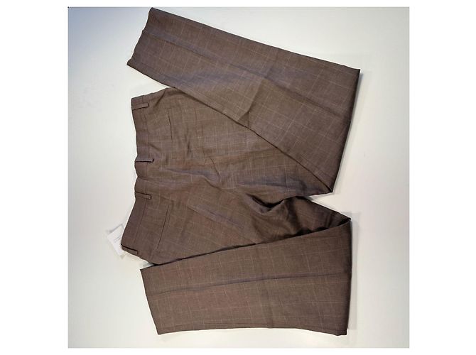 Brunello Cucinelli Braune Wollhose mit mittlerer Leibhöhe IT50 - Ansicht 10