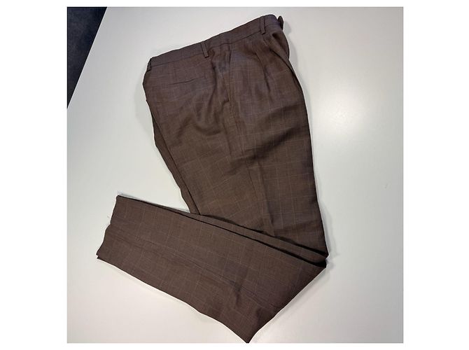 Brunello Cucinelli Braune Wollhose mit mittlerer Leibhöhe IT50 - Ansicht 13
