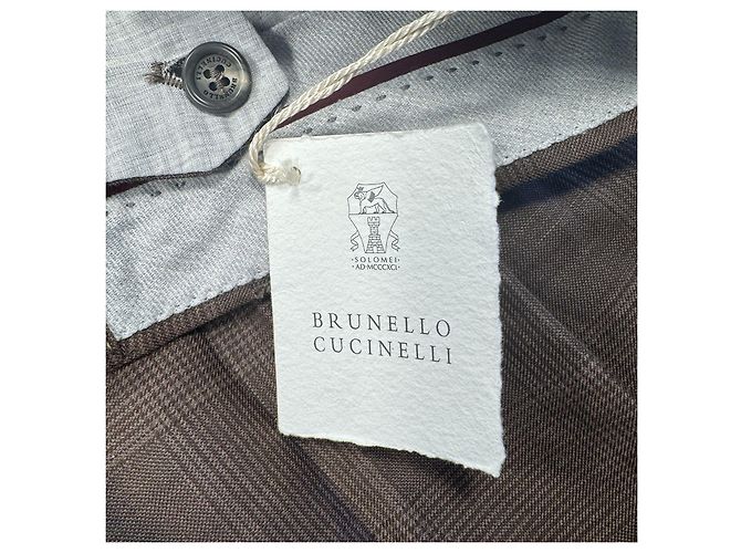 Brunello Cucinelli Braune Wollhose mit mittlerer Leibhöhe IT50 - Ansicht 4