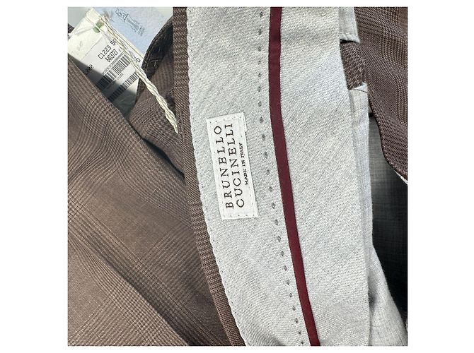 Brunello Cucinelli Braune Wollhose mit mittlerer Leibhöhe IT50 - Ansicht 8