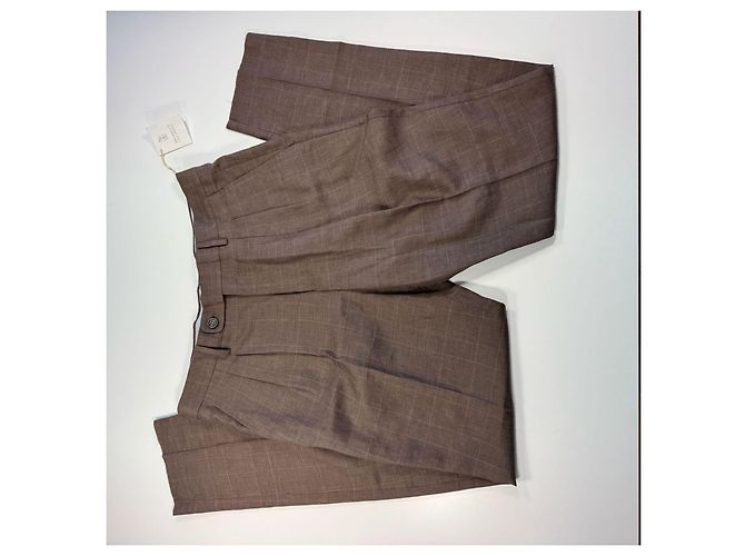Brunello Cucinelli Braune Wollhose mit mittlerer Leibhöhe IT50 - Ansicht 9