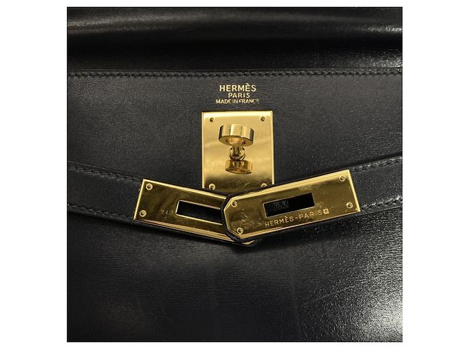 Hermès Borsa Hermes Kelly 32 Blu navy - vista 11