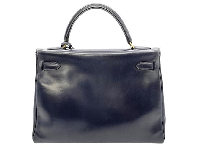 Hermès Borsa Hermes Kelly 32 Blu navy - vista 2