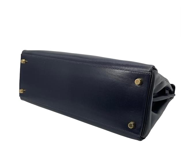 Hermès Borsa Hermes Kelly 32 Blu navy - vista 4