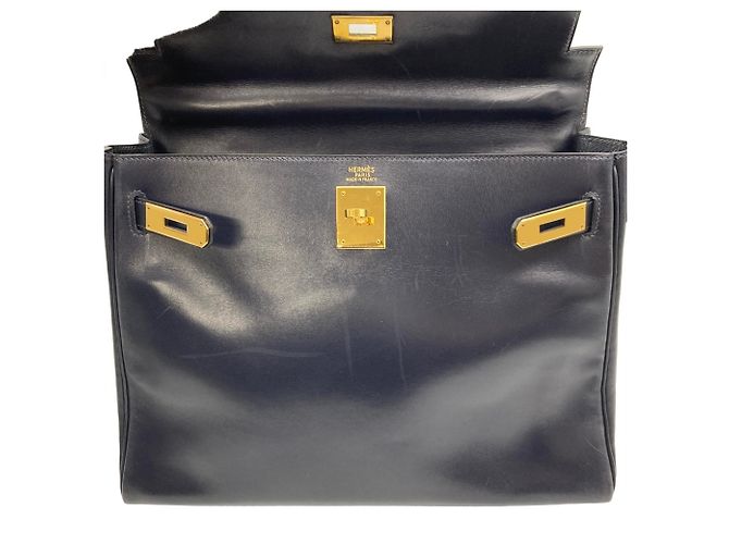 Hermès Borsa Hermes Kelly 32 Blu navy - vista 7