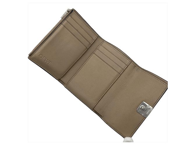 Cartera vertical tríptico Anagram de Loewe Beige - vista 4
