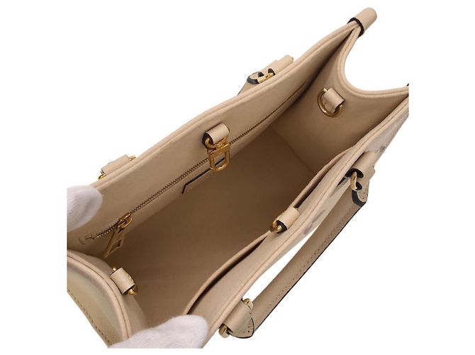 Borsa Louis Vuitton Bicolor Monogram Empreinte OnTheGo PM Beige - vista 7