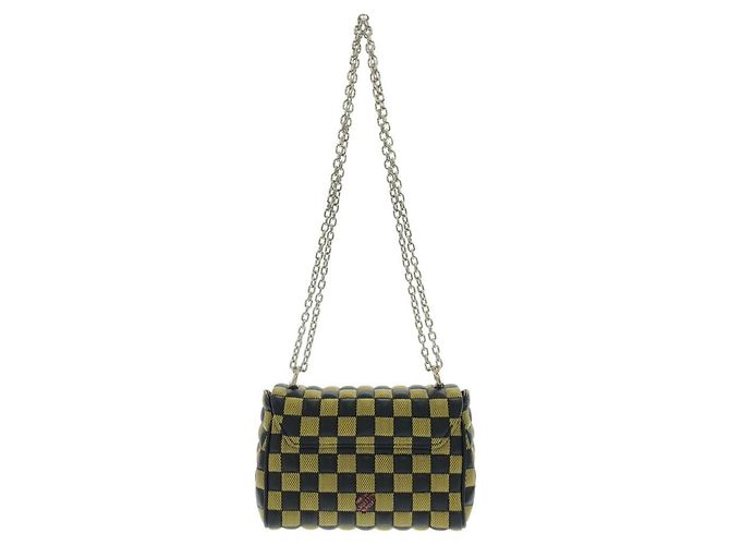 Borsa a Spalla Louis Vuitton Damier Twist BB Nero Giallo - vista 2