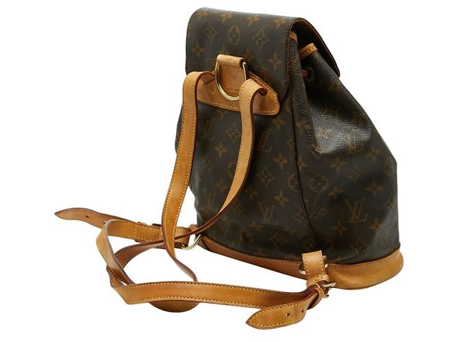 Zaino Louis Vuitton Monogram Montsouris MM Marrone Monogramma - vista 2
