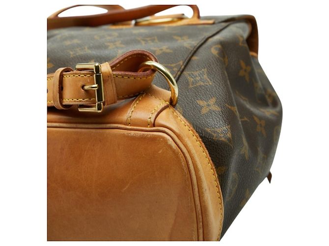 Zaino Louis Vuitton Monogram Montsouris MM Marrone Monogramma - vista 6