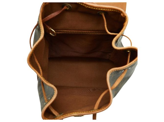 Zaino Louis Vuitton Monogram Montsouris MM Marrone Monogramma - vista 8