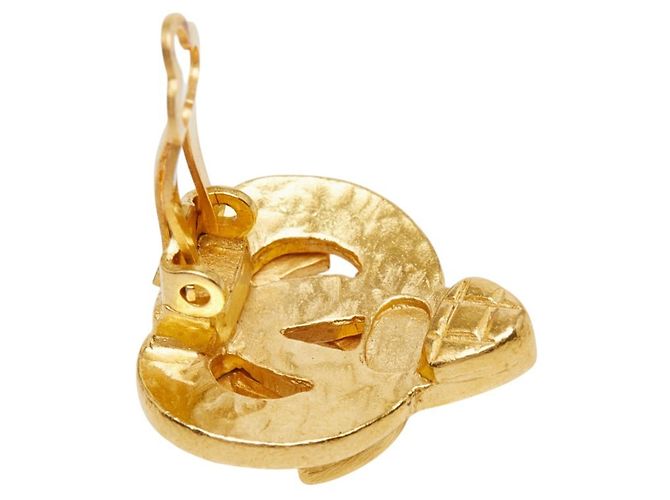 Chanel Coco Mark Herzmotiv Ohrringe Golden - Ansicht 4