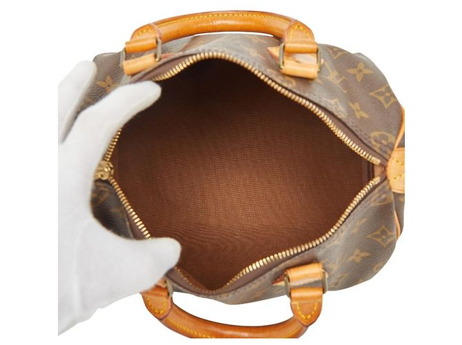 Borsa Boston Mini Louis Vuitton Monogram Speedy 25 Marrone Monogramma - vista 12