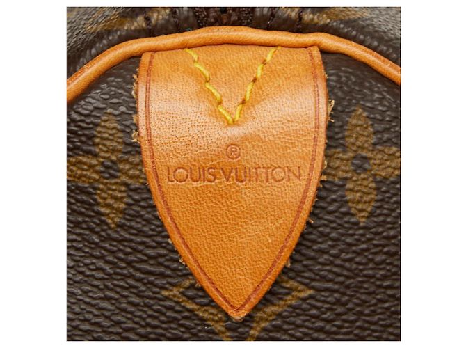 Borsa Boston Mini Louis Vuitton Monogram Speedy 25 Marrone Monogramma - vista 13