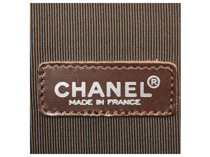 Borsa Tote Chanel Vintage Logo Triple Handle Marrone - vista 11